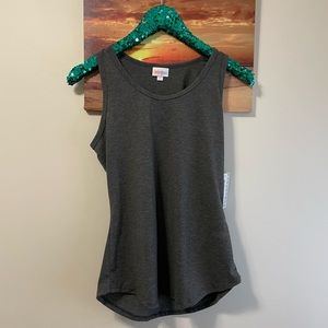 Lularoe gray tank top solid charcoal nwt